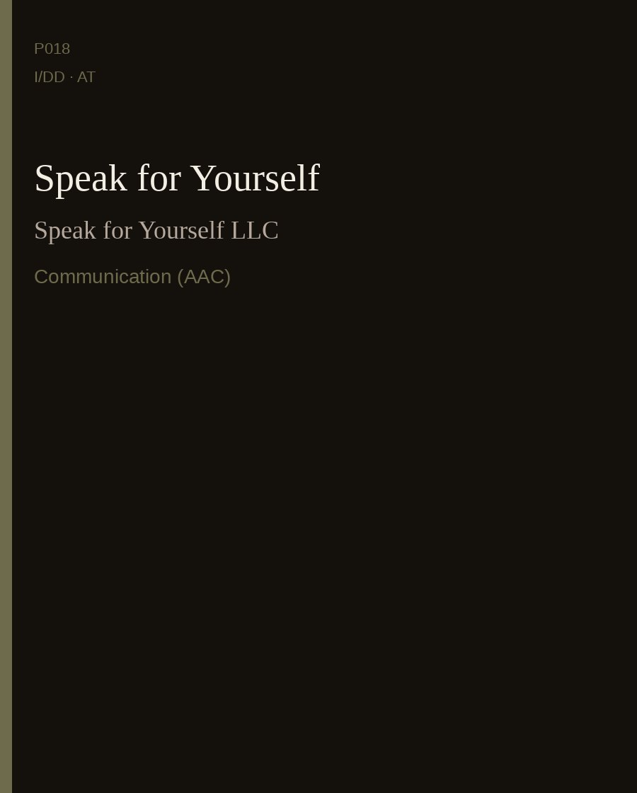 Speak for Yourself — Speak for Yourself LLC