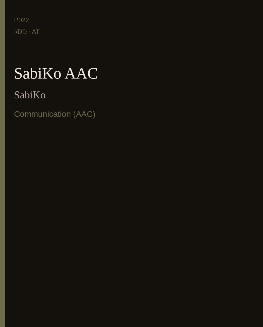 SabiKo AAC — SabiKo
