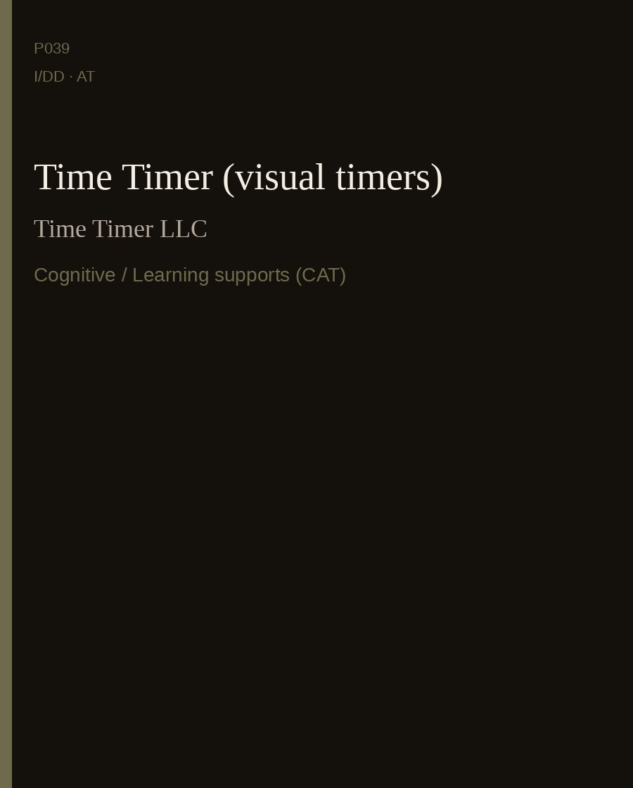 Time Timer (visual timers) — Time Timer LLC