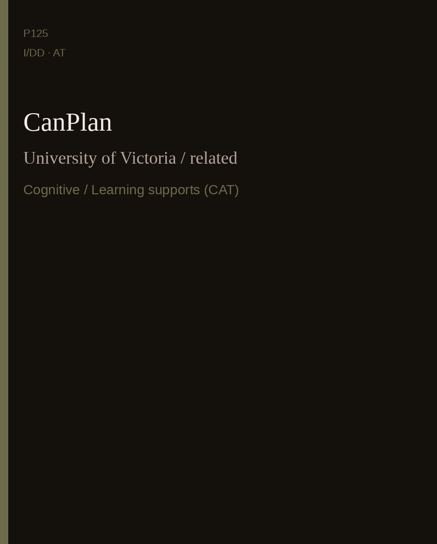 CanPlan — University of Victoria / related