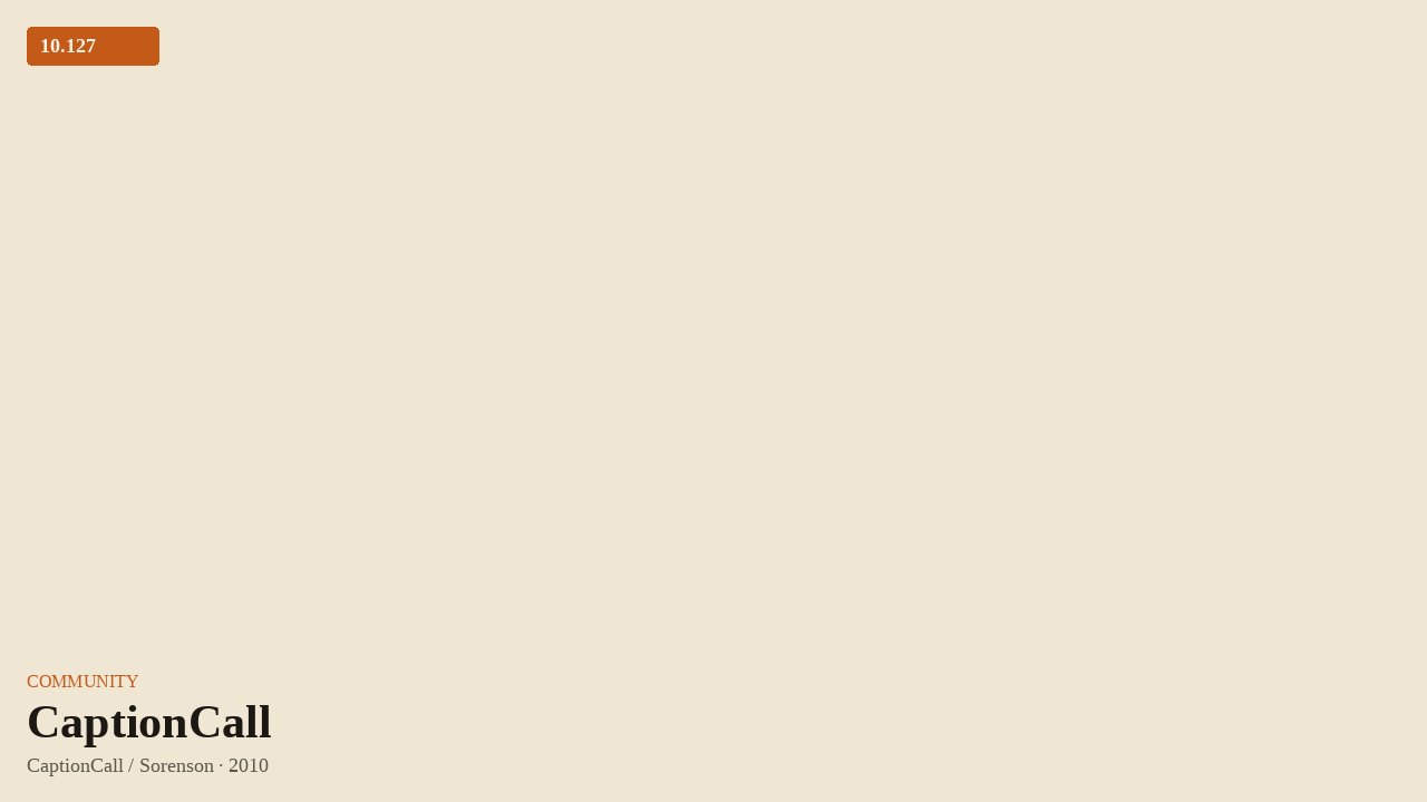 CaptionCall (2010) by CaptionCall / Sorenson