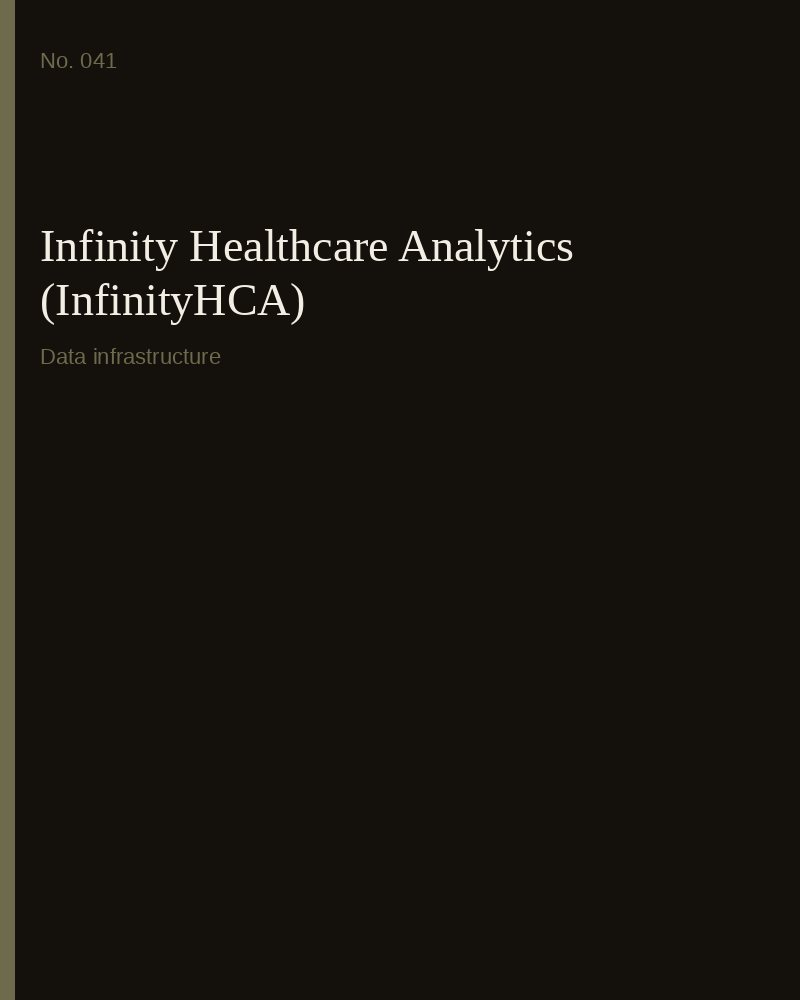 Infinity Healthcare Analytics (InfinityHCA)
