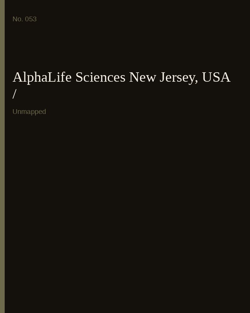 AlphaLife Sciences New Jersey, USA /