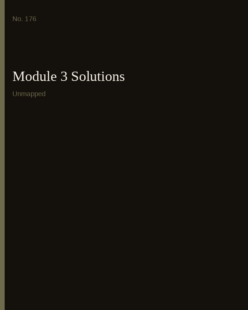 Module 3 Solutions
