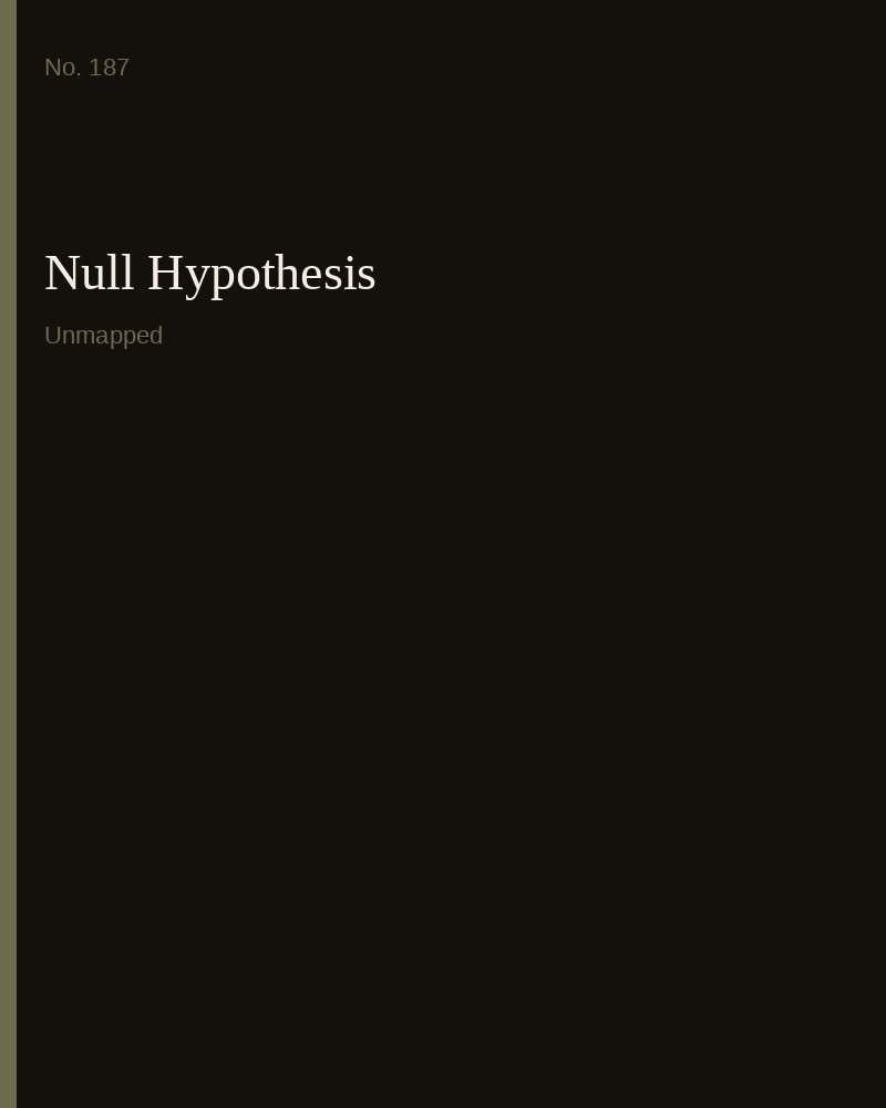 Null Hypothesis