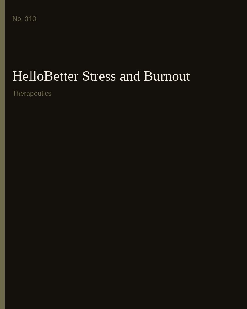 HelloBetter Stress and Burnout