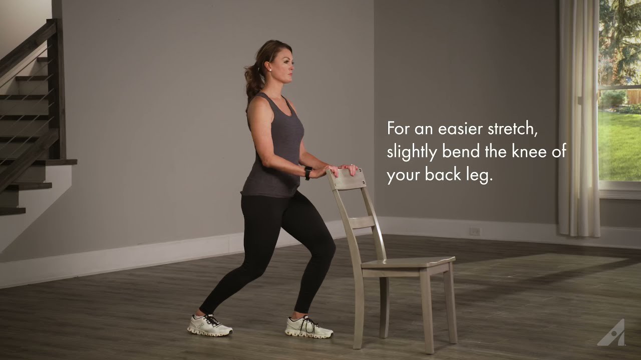 Calf Stretch demonstrated in the Arthritis Foundation Your Exercise Solution (YES) video