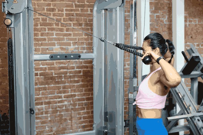 Face Pulls demonstrated (Verywell Fit lead image)