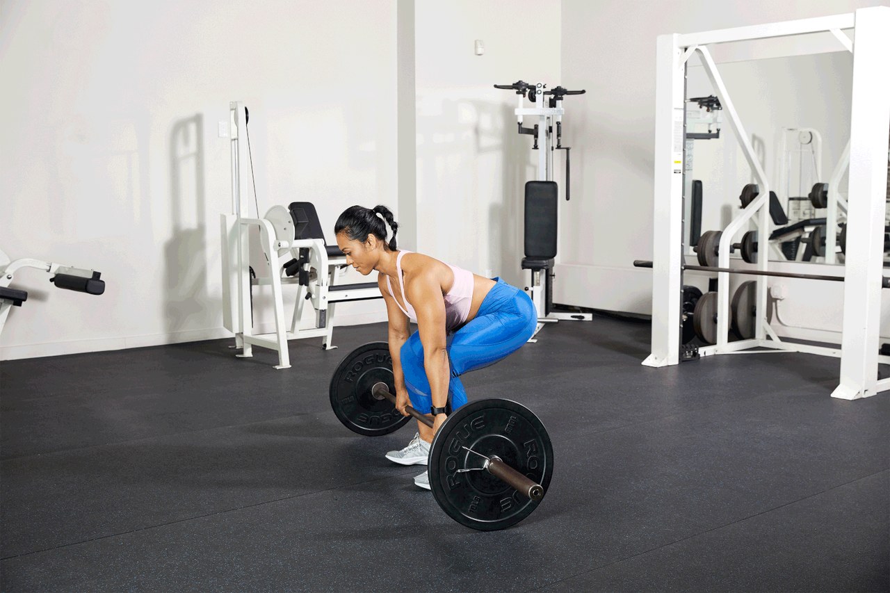 Deadlifts demonstrated (Verywell Fit lead image)