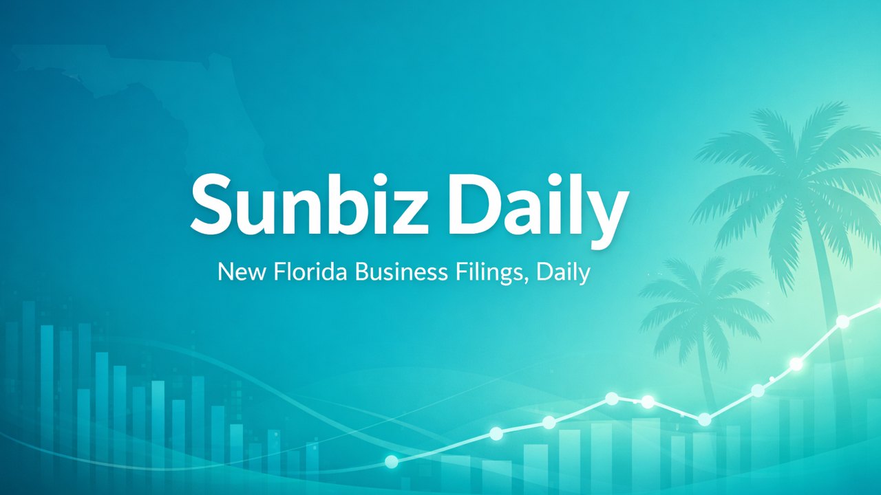 Daily New Business Registrations in Florida (Sunbiz Daily) (2026)