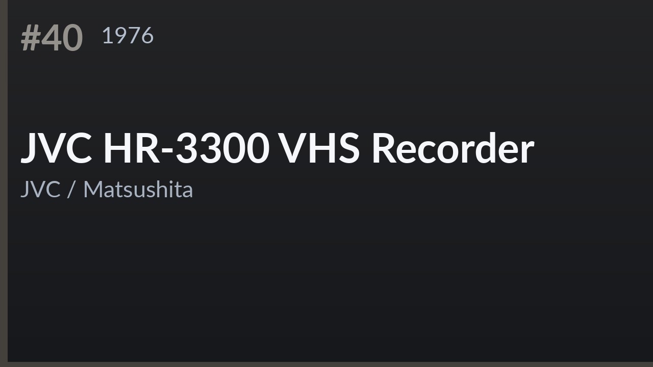 Analog videocassette recording format