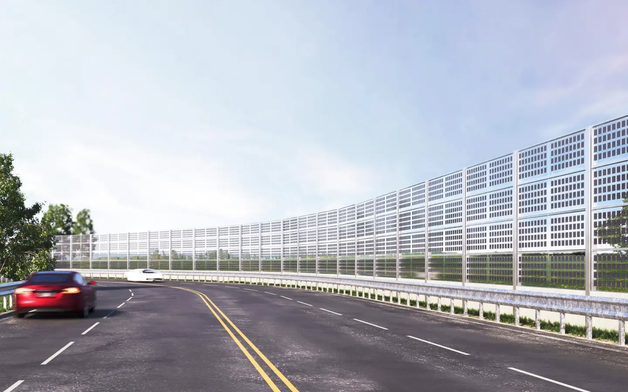 Mitrex Photovoltaic Noise Barrier (PVNB) by Mitrex