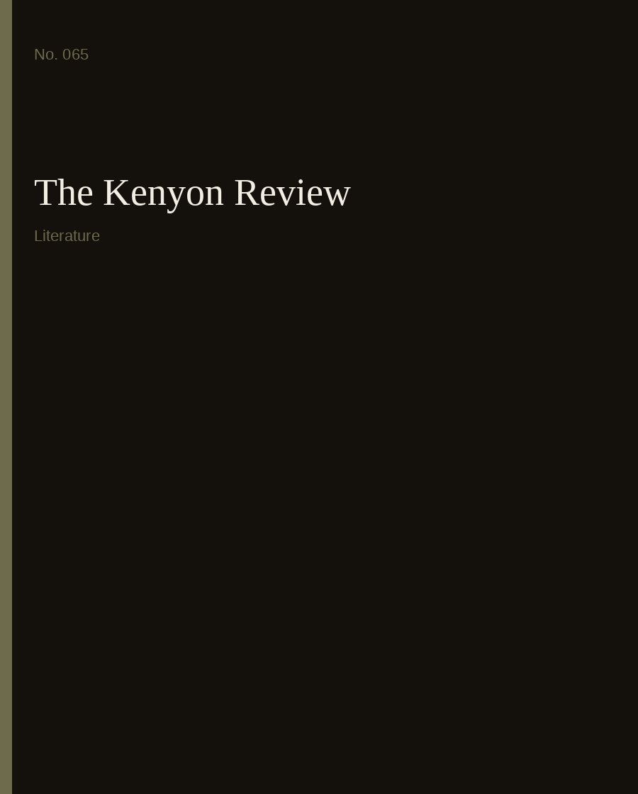 The Kenyon Review