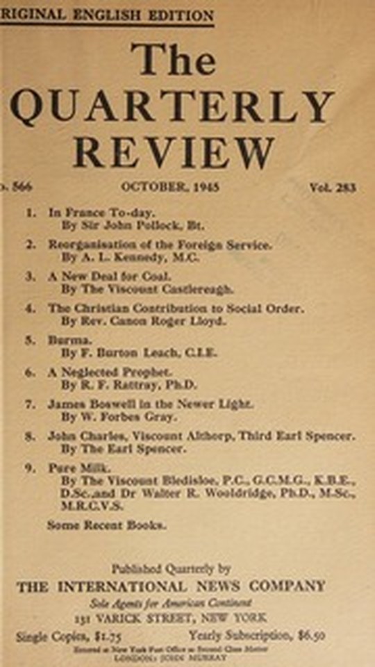 The Quarterly Review cover