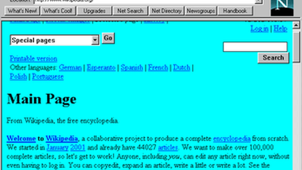Web browser by Netscape released in 1994