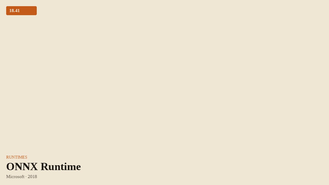 ONNX Runtime (2018) by Microsoft