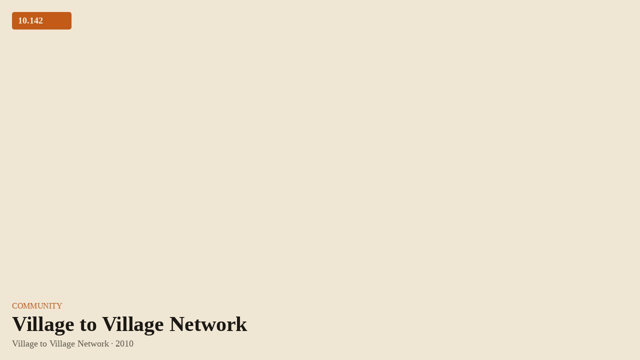 Village to Village Network (2010) by Village to Village Network