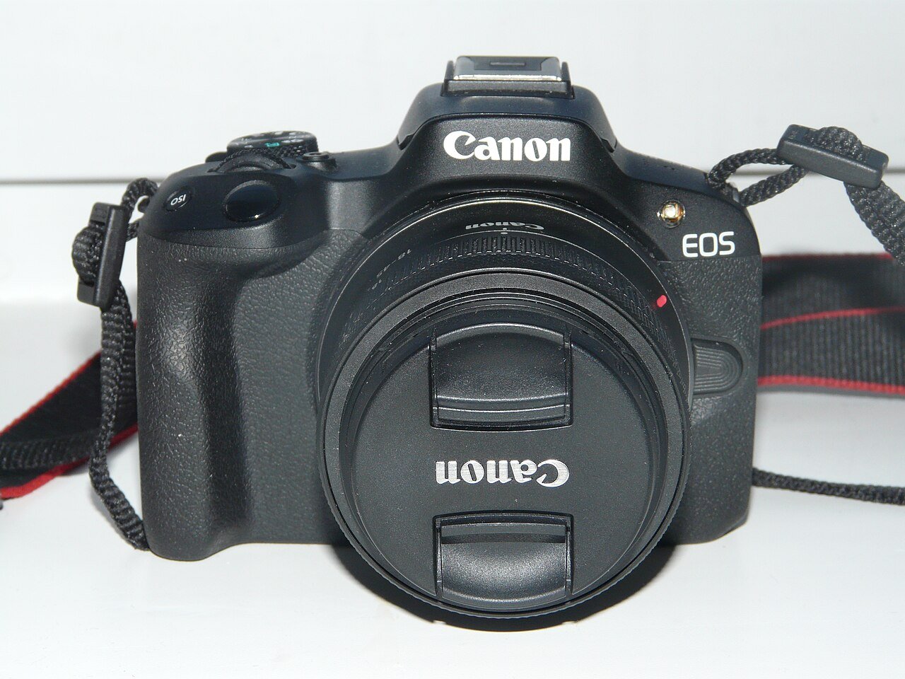 EOS R50 body shown with a different lens, not the RF-S7.8mm F4 STM DUAL