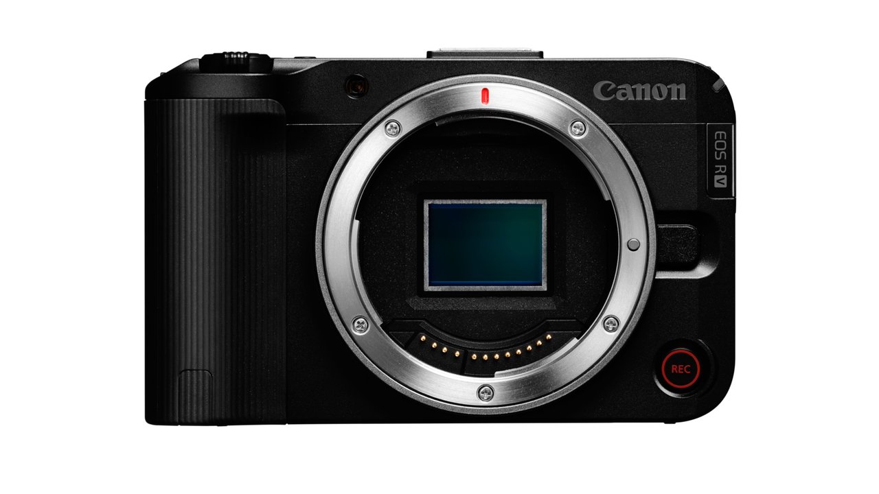EOS R50 V body shown without the RF-S7.8mm F4 STM DUAL lens