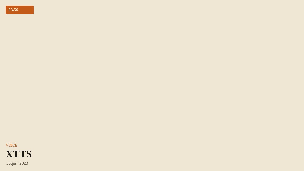 XTTS (2023) by Coqui